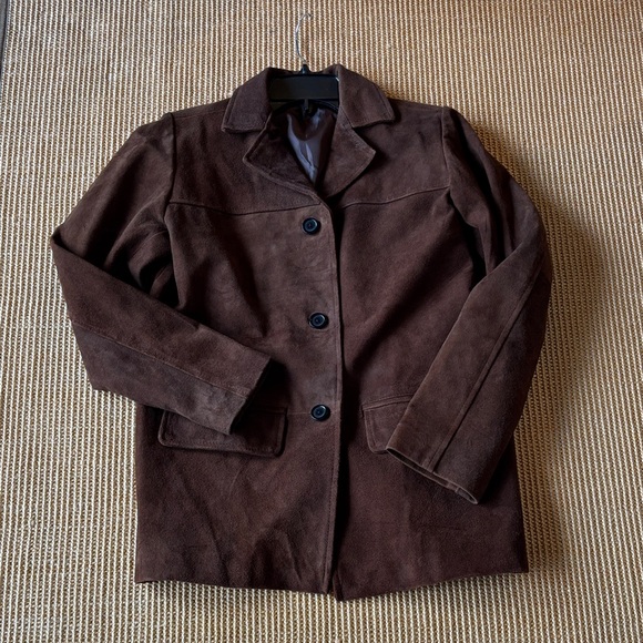Elegant Dark Brown Leather Jacket for Women - Picture 1 of 2